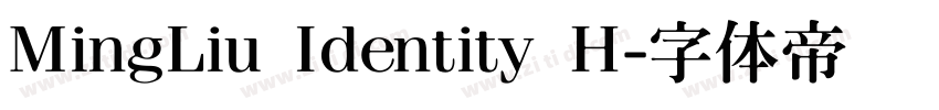 MingLiu Identity H字体转换